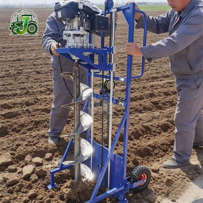 Push-Type Large-Aperture Planting Earth Drill